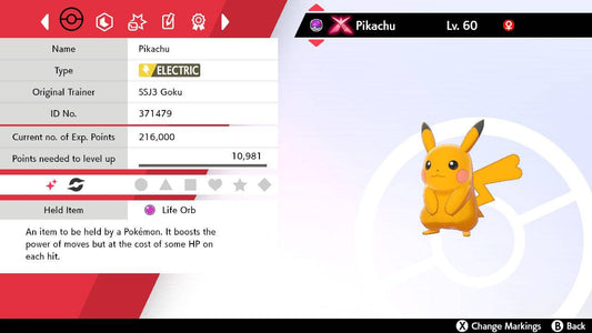 Pokemon Sword and Shield Shiny Gigantamax Pikachu 6IV-EV Trained - Pokemon4Ever