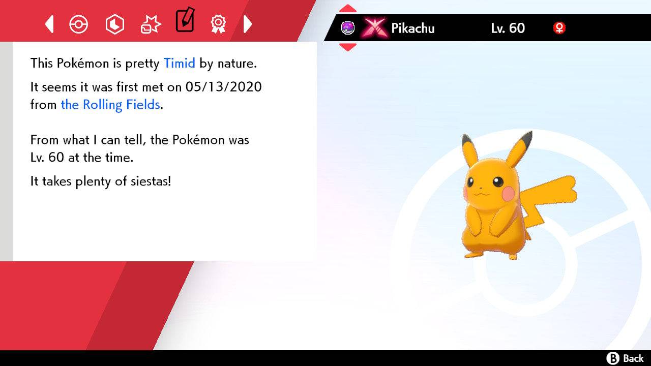 Pokemon Sword and Shield Shiny Gigantamax Pikachu 6IV-EV Trained - Pokemon4Ever