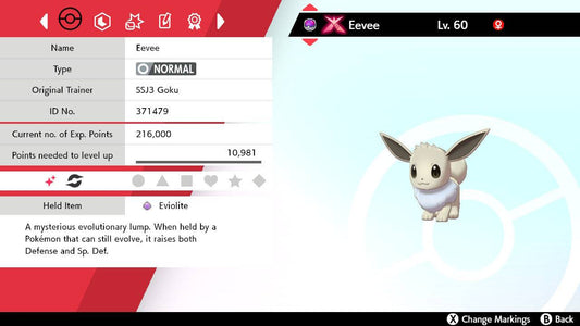 Pokemon Sword and Shield Shiny Gigantamax Eevee 6IV-EV Trained - Pokemon4Ever