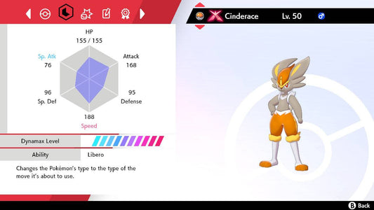 Pokemon Sword and Shield Ultra Shiny Gigantamax Cinderace 6IV-EV Trained - Pokemon4Ever