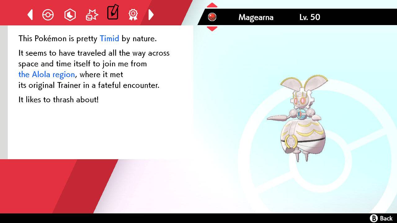 Pokemon Sword and Shield Magearna 6IV-EV Trained - Pokemon4Ever
