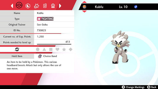 Pokemon Sword and Shield Kubfu 6IV-EV Trained - Pokemon4Ever