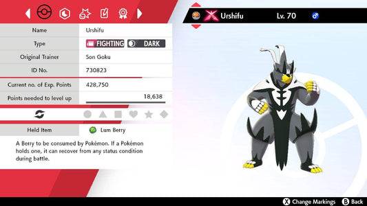 Pokemon Sword and Shield Gigantamax Single Strike Urshifu 6IV-EV Trained - Pokemon4Ever