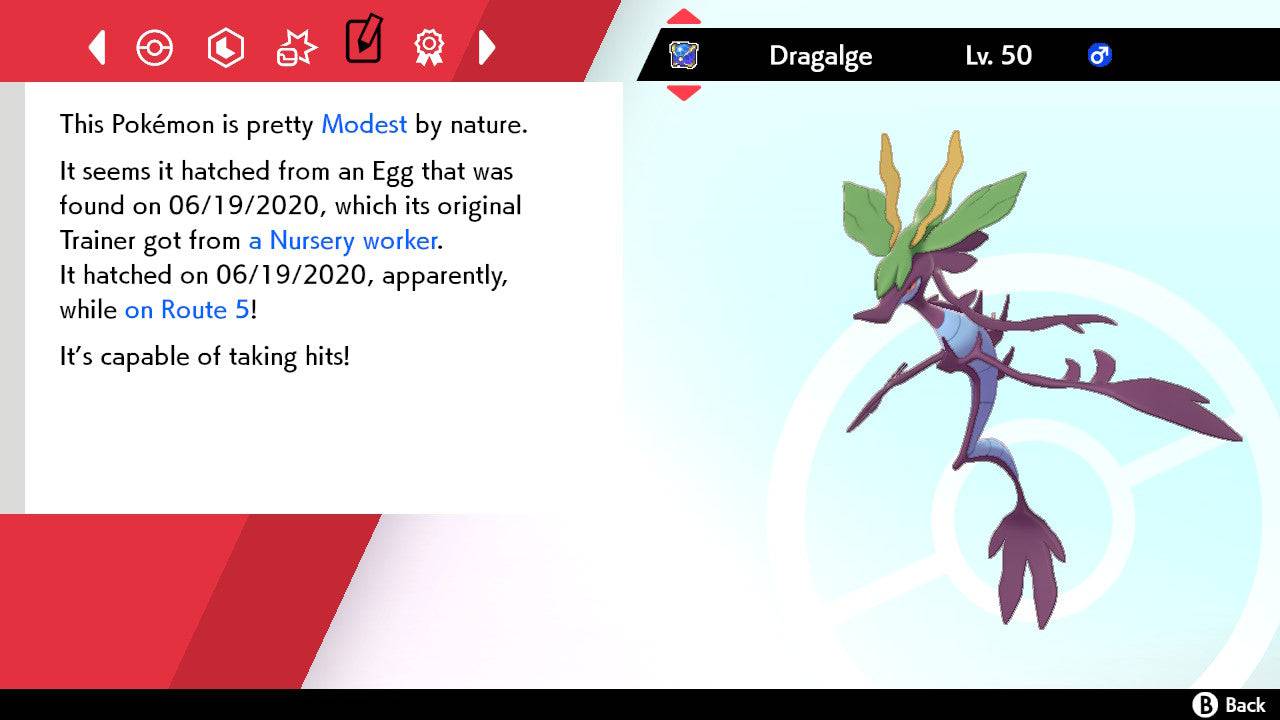 Pokemon Sword and Shield Shiny Dragalge 6IV-EV Trained - Pokemon4Ever