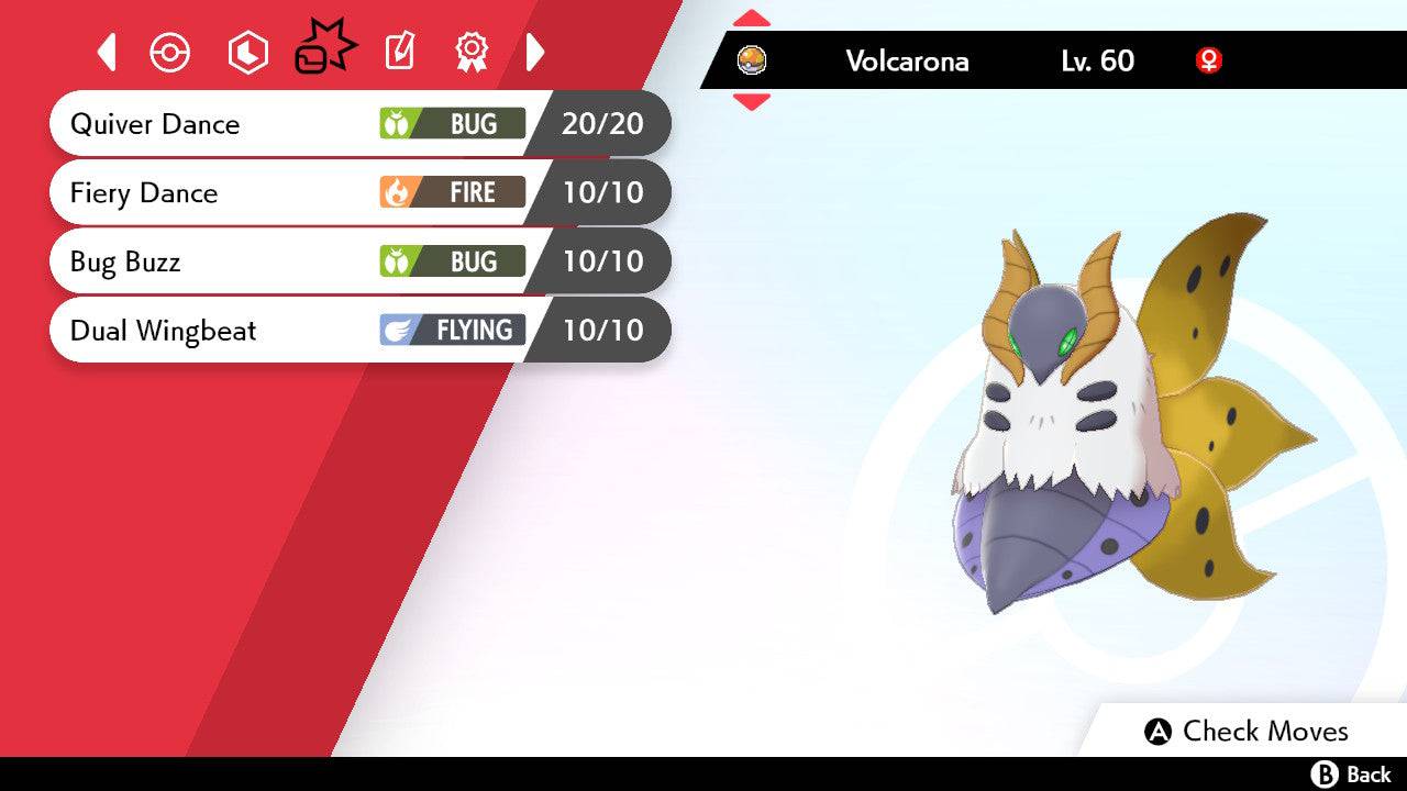 Pokemon Sword and Shield Shiny Volcarona 6IV-EV Trained - Pokemon4Ever