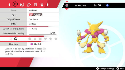 Pokemon Sword and Shield Shiny Alakazam 6IV-EV Trained - Pokemon4Ever