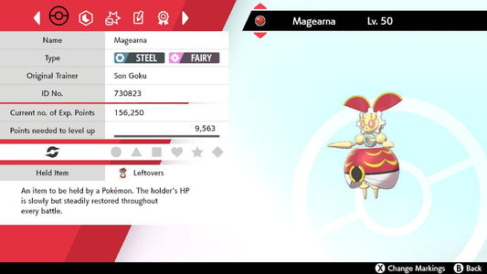 Pokemon Sword and Shield Original Color Magearna 6IV-EV Trained - Pokemon4Ever