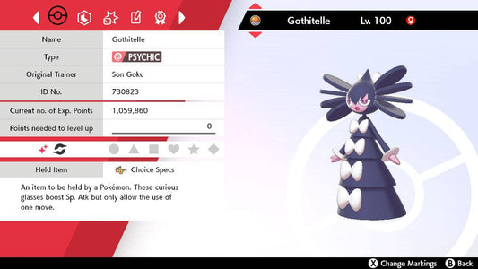 Pokemon Sword and Shield Shiny Gothitelle 6IV-EV Trained - Pokemon4Ever