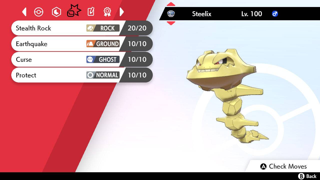 Pokemon Sword and Shield Shiny Steelix 6IV-EV Trained - Pokemon4Ever