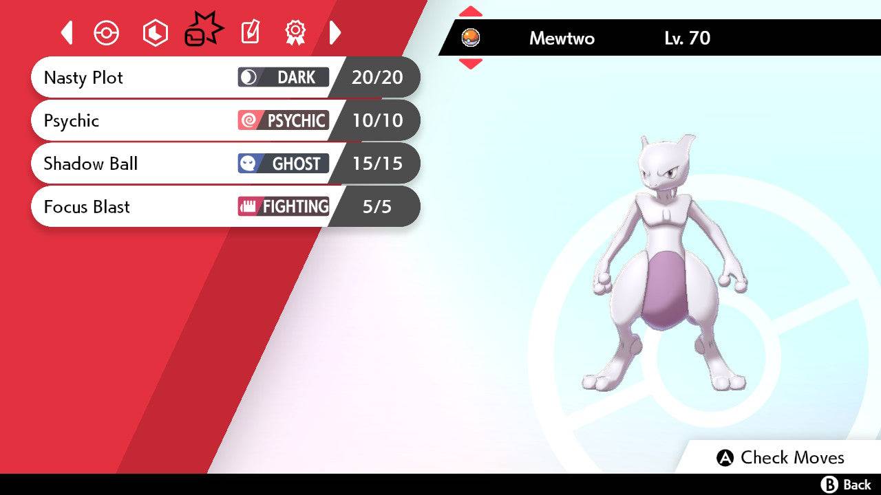 Pokemon Sword and Shield Mewtwo 6IV-EV Trained - Pokemon4Ever