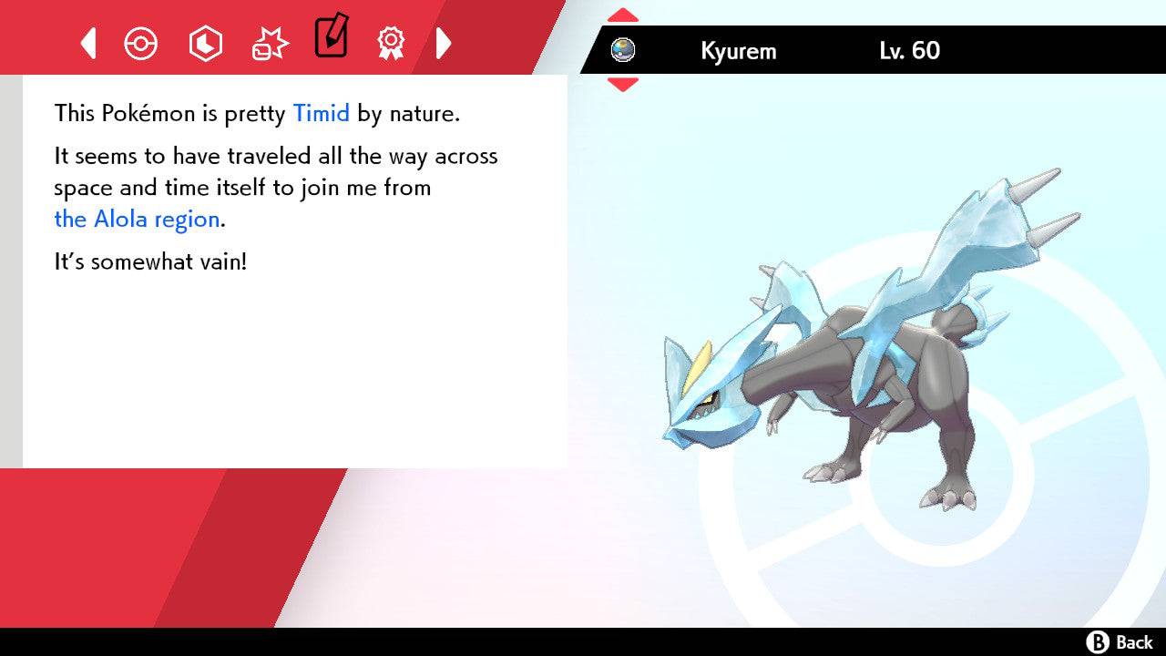 Pokemon Sword and Shield Kyurem 6IV-EV Trained - Pokemon4Ever