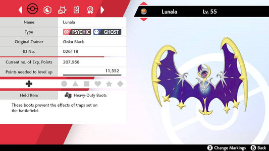Pokemon Sword and Shield Lunala 6IV-EV Trained - Pokemon4Ever
