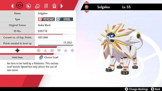 Pokemon Sword and Shield Solgaleo 6IV-EV Trained - Pokemon4Ever