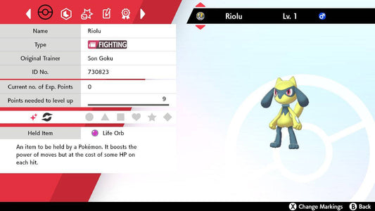 Pokemon Sword and Shield Shiny Riolu 6IV-EV Trained - Pokemon4Ever