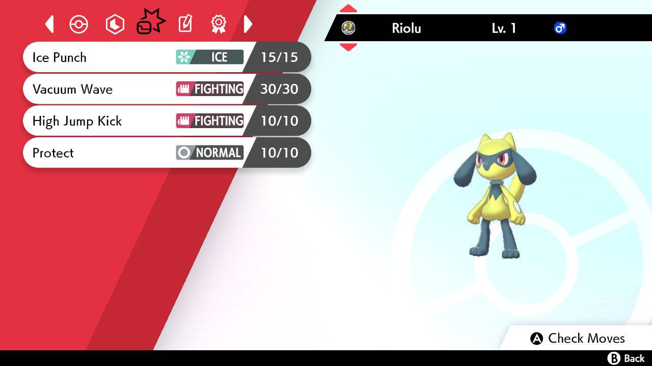 Pokemon Sword and Shield Shiny Riolu 6IV-EV Trained - Pokemon4Ever