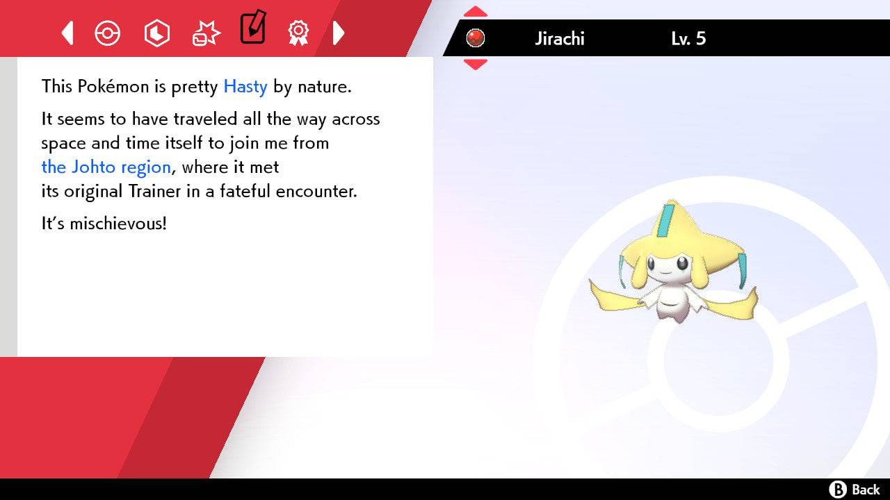 Pokemon Sword and Shield Jirachi 6IV-EV Trained - Pokemon4Ever