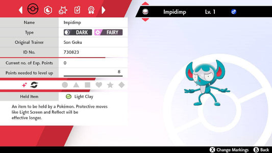 Pokemon Sword and Shield Shiny Impidimp 6IV-EV Trained - Pokemon4Ever