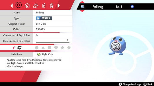 Pokemon Sword and Shield Shiny Poliwag 6IV-EV Trained - Pokemon4Ever