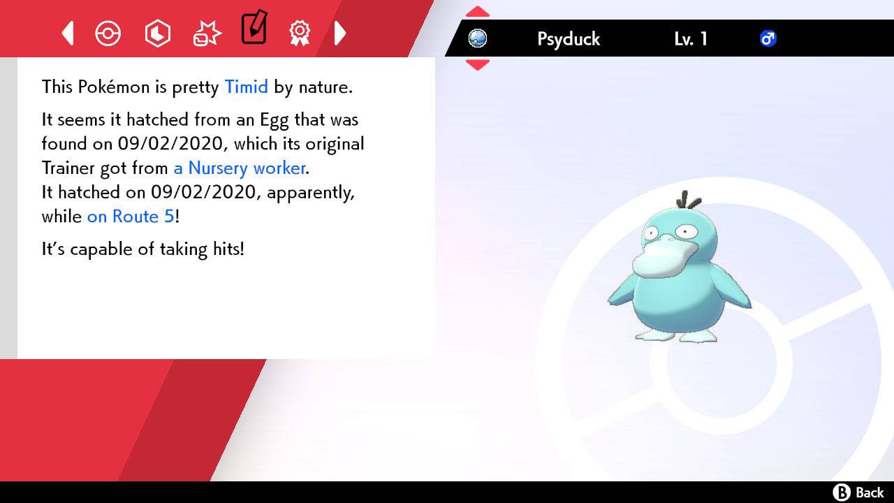 Pokemon Sword and Shield Shiny Psyduck 6IV-EV Trained - Pokemon4Ever