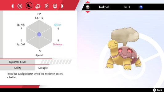 Pokemon Sword and Shield Shiny Torkoal 6IV-EV Trained - Pokemon4Ever