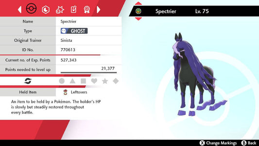 Pokemon Sword and Shield Spectrier 6IV-EV Trained - Pokemon4Ever
