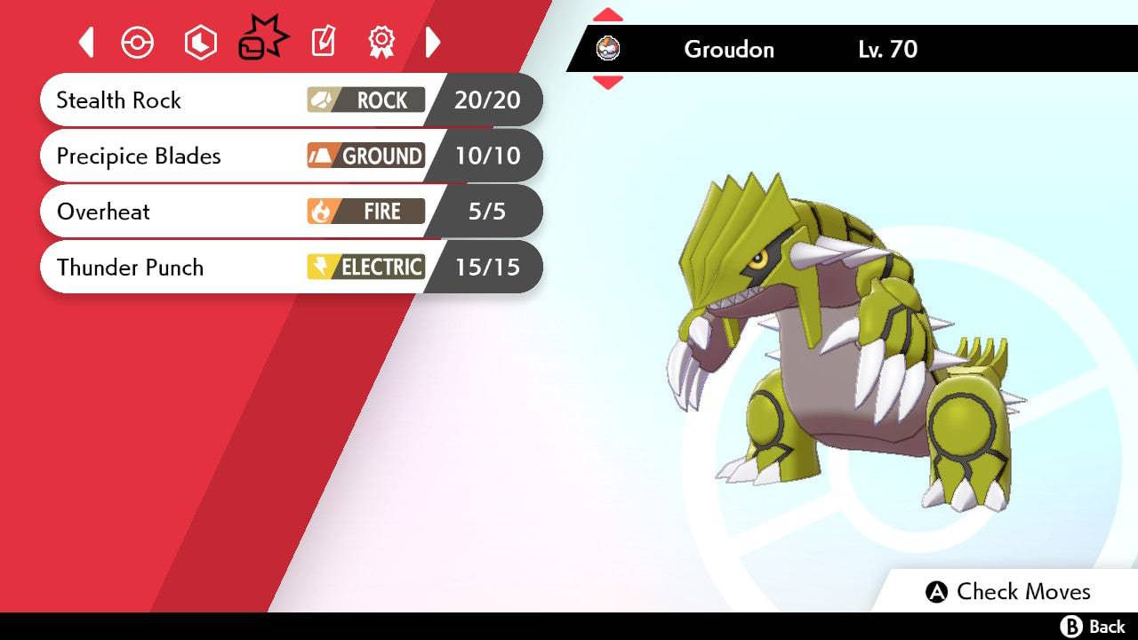 Pokemon Sword and Shield Shiny Groudon 6IV-EV Trained - Pokemon4Ever
