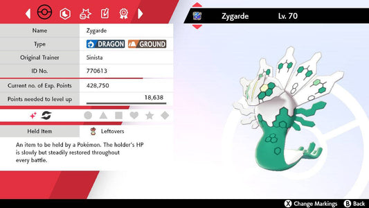 Pokemon Sword and Shield Shiny Zygarde 6IV-EV Trained - Pokemon4Ever