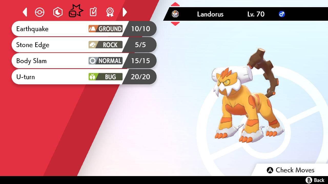 Pokemon Sword and Shield Shiny Landorus-Therian 6IV-EV Trained - Pokemon4Ever