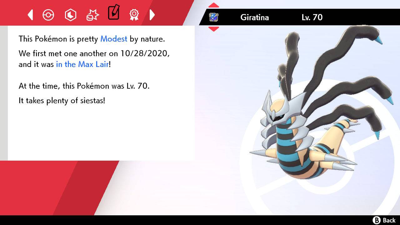 Pokemon Sword and Shield Shiny Giratina 6IV-EV Trained - Pokemon4Ever