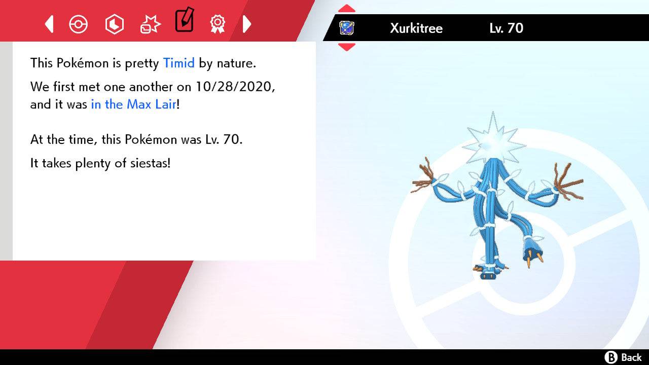 Pokemon Sword and Shield Shiny Xurkitree 6IV-EV Trained - Pokemon4Ever
