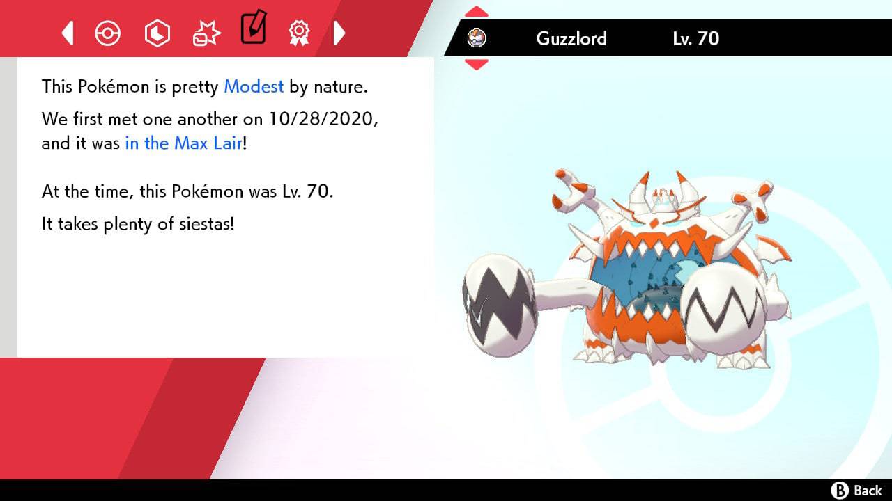 Pokemon Sword and Shield Shiny Guzzlord 6IV-EV Trained - Pokemon4Ever