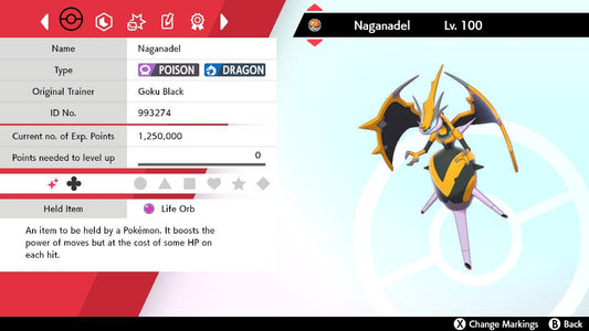 Pokemon Sword and Shield Ultra Shiny Naganadel 6IV-EV Trained - Pokemon4Ever