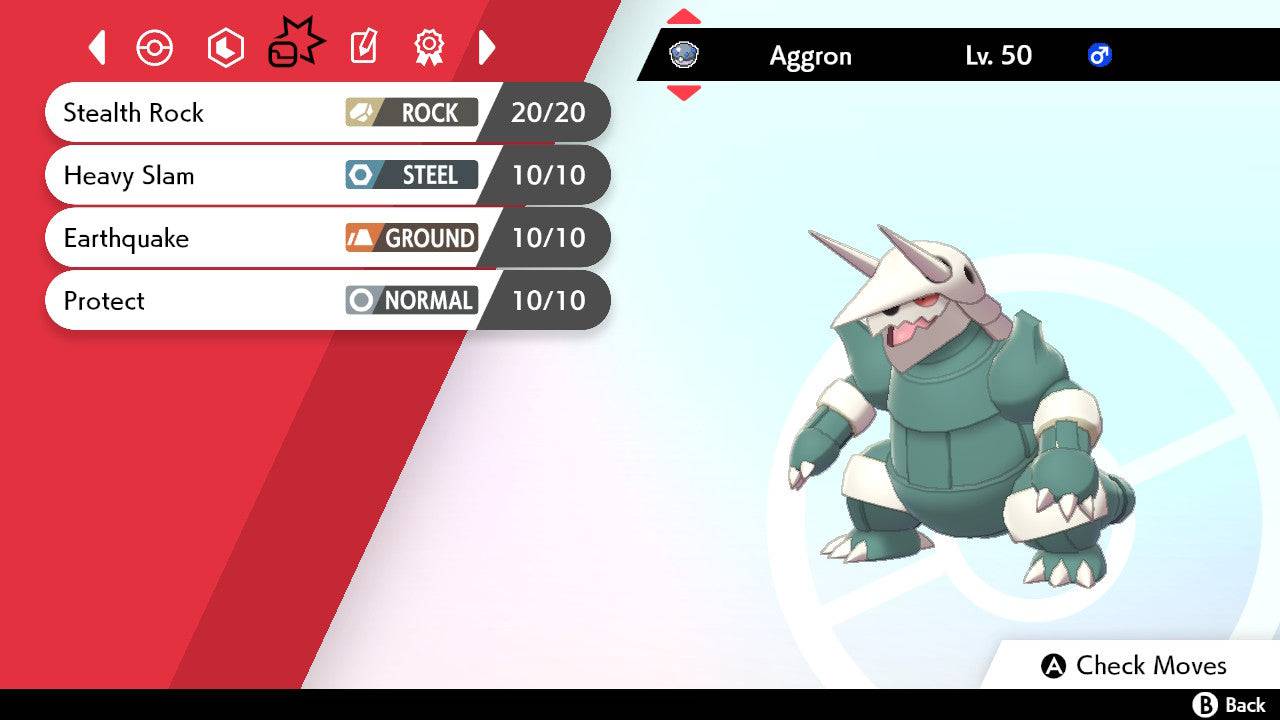 Pokemon Sword and Shield Shiny Aggron 6IV-EV Trained - Pokemon4Ever