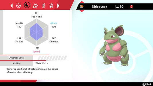 Pokemon Sword and Shield Shiny Nidoqueen 6IV-EV Trained - Pokemon4Ever