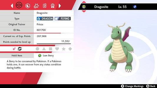 Pokemon Sword and Shield Ultra Shiny Dragonite 6IV-EV Trained - Pokemon4Ever