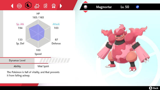 Pokemon Sword and Shield Ultra Shiny Magmortar 6IV-EV Trained - Pokemon4Ever
