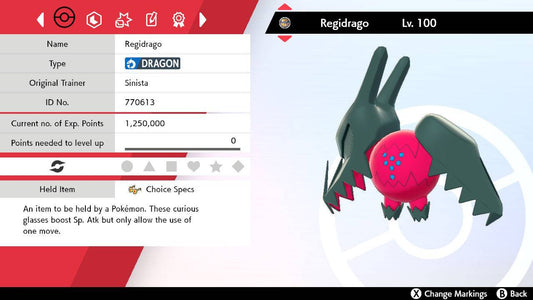 Pokemon Sword and Shield Regidrago 6IV-EV Trained - Pokemon4Ever