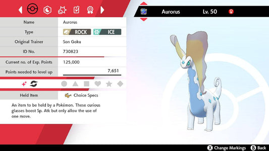 Pokemon Sword and Shield Shiny Aurorus 6IV-EV Trained - Pokemon4Ever