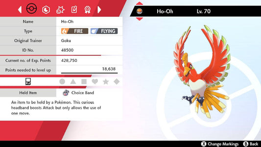Pokemon Sword and Shield Ho-Oh 6IV-EV Trained - Pokemon4Ever