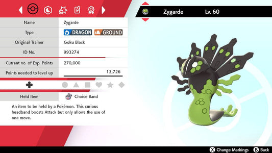 Pokemon Sword and Shield Zygarde 6IV-EV Trained - Pokemon4Ever