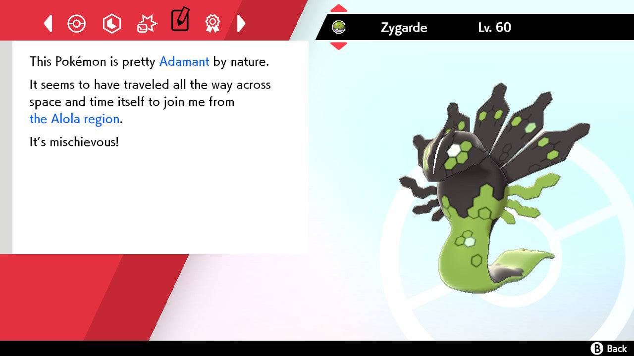 Pokemon Sword and Shield Zygarde 6IV-EV Trained - Pokemon4Ever