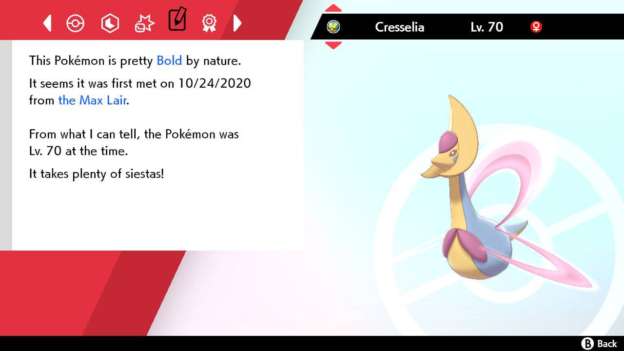 Pokemon Sword and Shield Cresselia 6IV-EV Trained - Pokemon4Ever