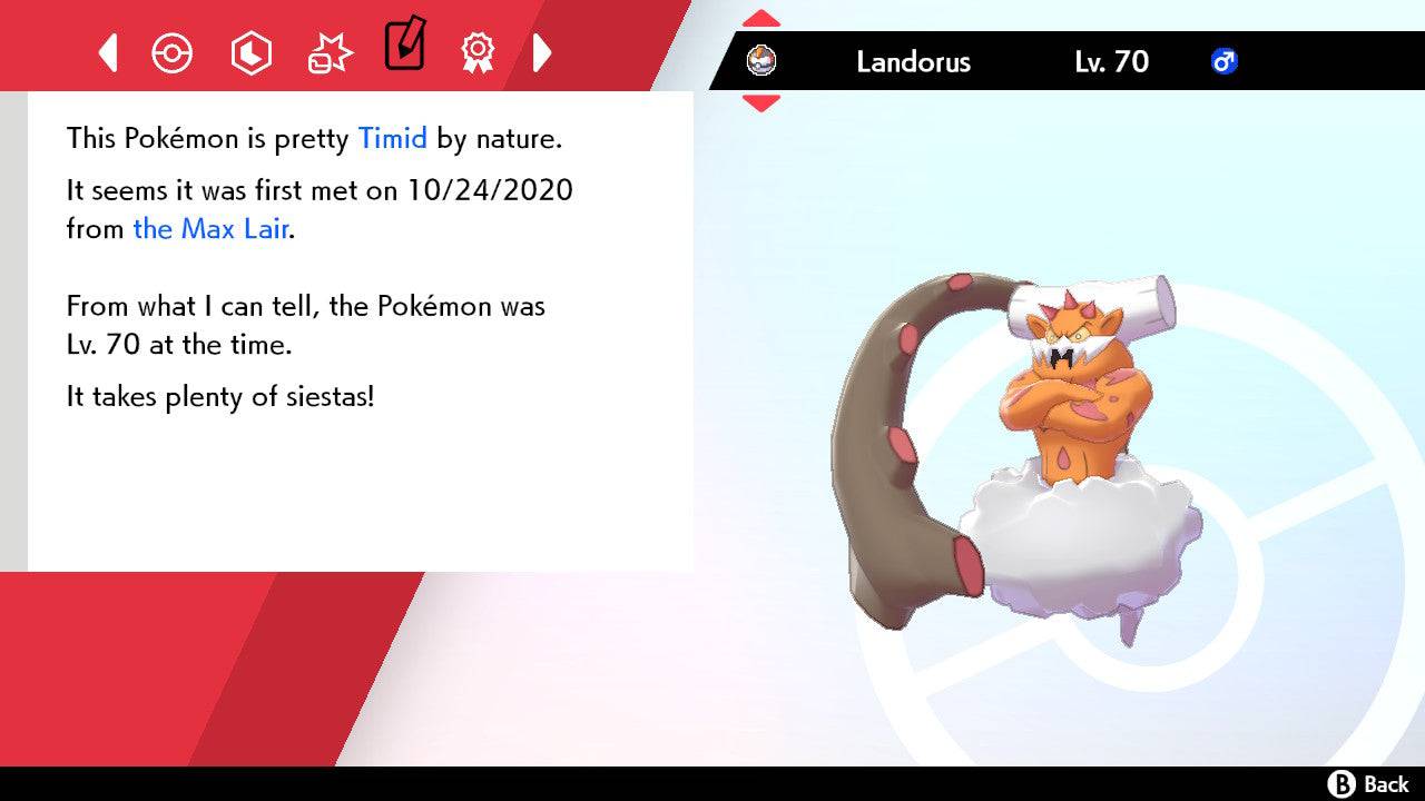 Pokemon Sword and Shield Landorus 6IV-EV Trained - Pokemon4Ever
