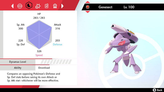 Pokemon Sword and Shield Genesect 6IV-EV Trained - Pokemon4Ever