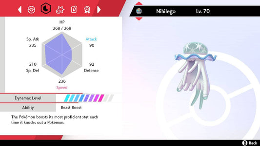 Pokemon Sword and Shield Nihilego 6IV-EV Trained - Pokemon4Ever