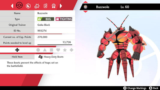 Pokemon Sword and Shield Buzzwole 6IV-EV Trained - Pokemon4Ever