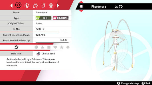 Pokemon Sword and Shield Pheromosa 6IV-EV Trained - Pokemon4Ever