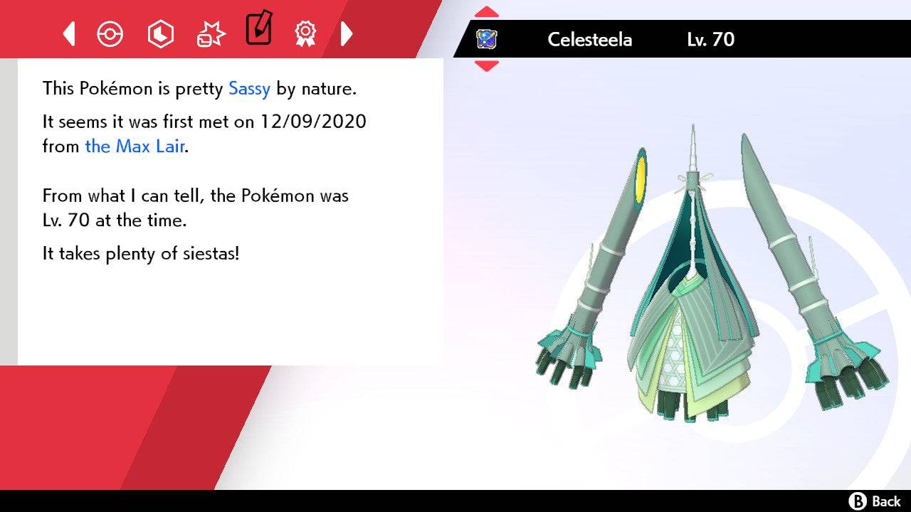 Pokemon Sword and Shield Celesteela 6IV-EV Trained - Pokemon4Ever