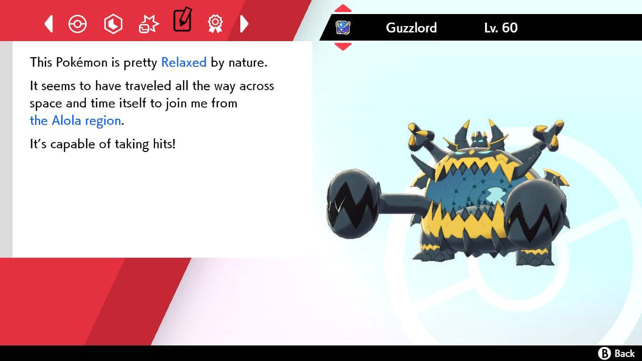 Pokemon Sword and Shield Guzzlord 6IV-EV Trained - Pokemon4Ever