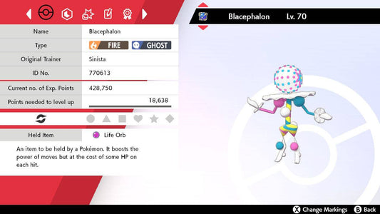 Pokemon Sword and Shield Blacephalon 6IV-EV Trained - Pokemon4Ever